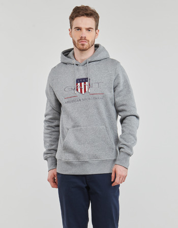 衣服 男士 卫衣 Gant REG SHIELD HOODIE 灰色