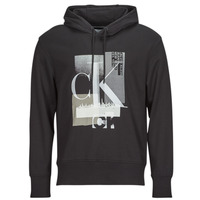 衣服 男士 卫衣 Calvin Klein Jeans CONNECTED LAYER LANDSCAPE HOODIE 黑色