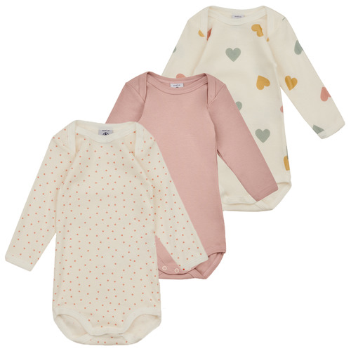 衣服 女孩 睡衣/睡裙 Petit Bateau 小帆船 BODY US ML CUR PACK X3 多彩