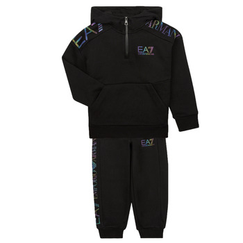 衣服 男孩 厚套装 EA7 EMPORIO ARMANI LOGO SERIES TRACKSUIT 黑色