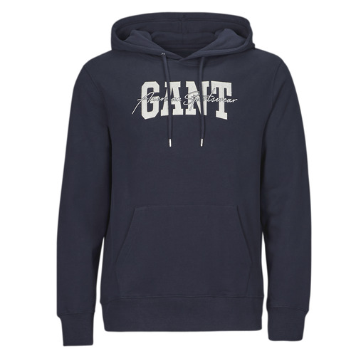 衣服 男士 卫衣 Gant ARCH SCRIPT HOODIE 海蓝色