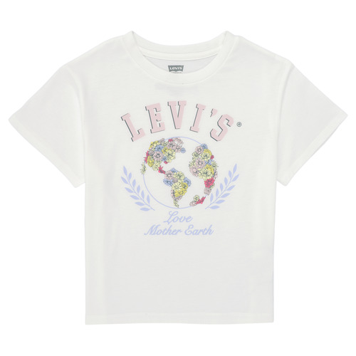 衣服 女孩 短袖体恤 Levi's 李维斯 EARTH OVERSIZED TEE 白色