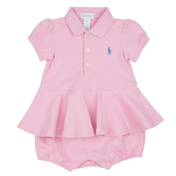 衣服 女孩 短裙 Polo Ralph Lauren SS PEPLUM BU-ONE PIECE-SHORTALL 玫瑰色