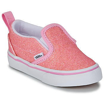 鞋子 女孩 平底鞋 Vans 范斯 TD Slip-On V GLITTER PINK 玫瑰色 / 金色