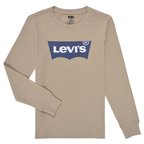 衣服 男孩 长袖T恤 Levi's 李维斯 LVB L/S BATWING TEE 米色