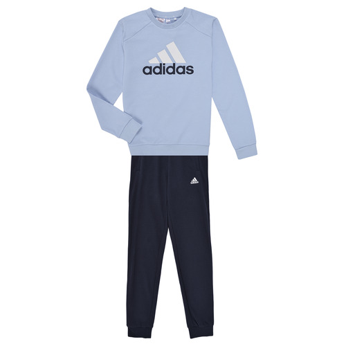 衣服 男孩 厚套装 Adidas Sportswear Essentials Big Logo French Terry Joggers Set 蓝色 / 白色