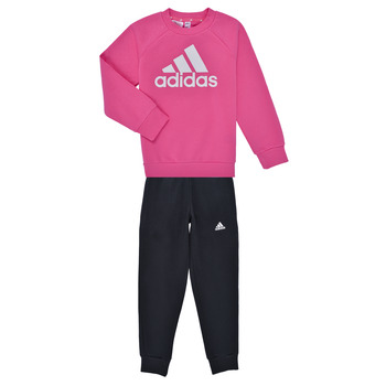 衣服 女孩 厚套装 Adidas Sportswear Essentials Logo Fleece Jogger Set 玫瑰色 / 白色