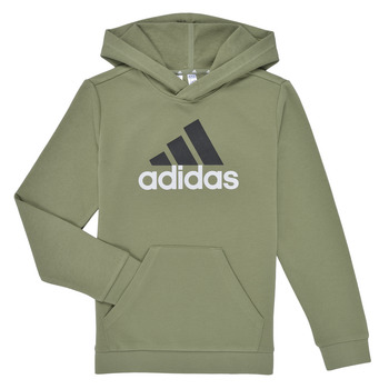 衣服 男孩 卫衣 Adidas Sportswear Essentials Two-Colored Big Logo Cotton Hoodie 绿色 / 黑色