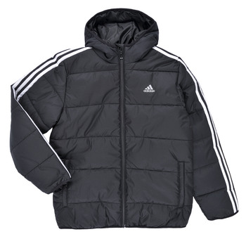 衣服 儿童 羽绒服 Adidas Sportswear Essentials 3-Stripes Padded Jacket 黑色 / 白色