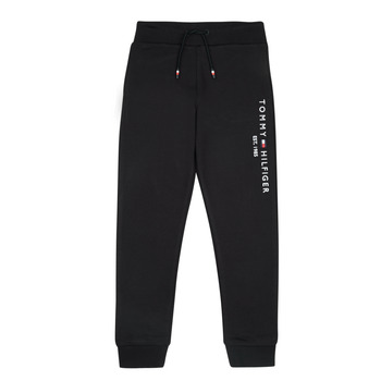 衣服 男孩 厚裤子 Tommy Hilfiger ESSENTIAL SWEATPANTS 黑色