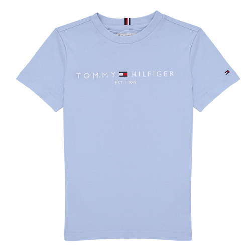 衣服 儿童 短袖体恤 Tommy Hilfiger U ESSENTIAL TEE S/S 蓝色