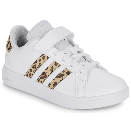 鞋子 女孩 球鞋基本款 Adidas Sportswear GRAND COURT 2.0 EL C 白色 / Leopard