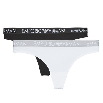 内衣 女士 丁字裤 Emporio Armani CC318-163333 白色 / 黑色