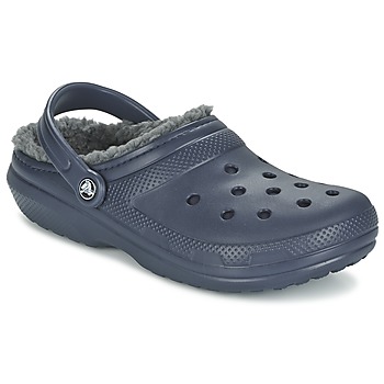 鞋子 洞洞鞋/圆头拖鞋 crocs 卡骆驰 CLASSIC LINED CLOG 海蓝色 / 灰色