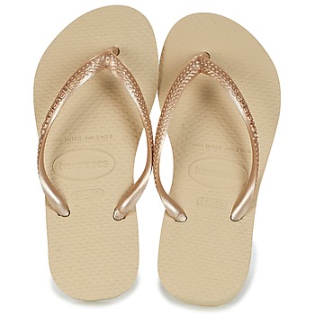 鞋子 女孩 人字拖 Havaianas 哈瓦那 SLIM 米色