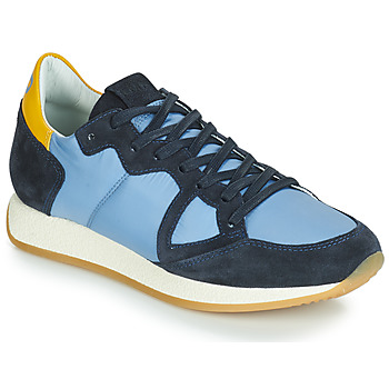 Shoes Women Low top trainers Philippe Model MONACO VINTAGE BASIC Blue / Yellow