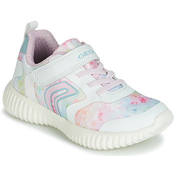 Shoes Girl Low top trainers Geox WAVINESS White