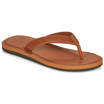 Shoes Men Flip flops Quiksilver MOLOKAI NUBUK II Brown