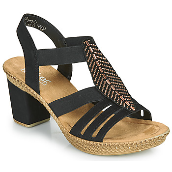 Shoes Women Sandals Rieker ROOT Black