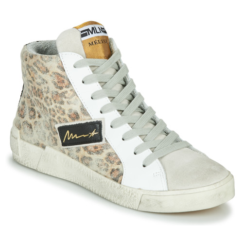 Shoes Women Hi top trainers Meline NK5050 Beige / Leopard