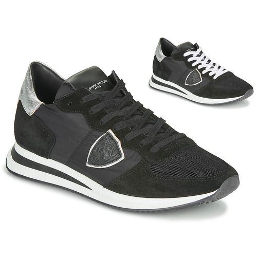 Shoes Women Low top trainers Philippe Model TROPEZ X BASIC Black / Silver