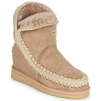 Shoes Women Mid boots Mou ESKIMO INNER WEDGE SHORT Beige