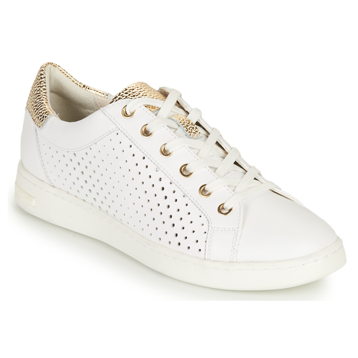 Shoes Women Low top trainers Geox D JAYSEN B White / Gold