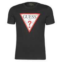 Clothing Men Short-sleeved t-shirts Guess CN SS ORIGINAL LOGO TEE Black