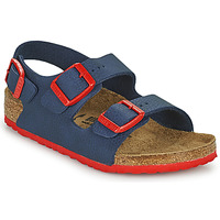 Shoes Boy Sandals Birkenstock MILANO Blue / Red