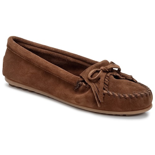 Shoes Women Loafers Minnetonka KILTY Brown / Dark