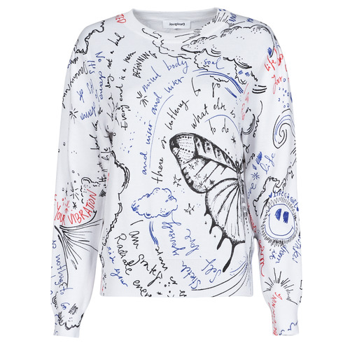 Clothing Women Jumpers Desigual BOSTON White