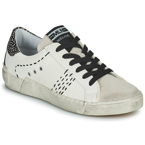 Shoes Women Low top trainers Meline NKC143 White / Beige / Black