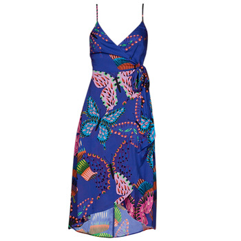 Clothing Women Short Dresses Desigual VEST_ALANA Blue / Multicolour