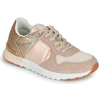 Shoes Women Low top trainers Pepe jeans VERONA PRO HAPPY Beige / Pink