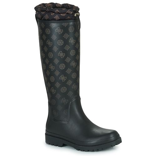 Shoes Women Wellington boots Guess REISA Black / Brown