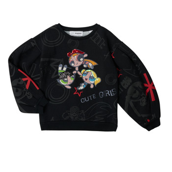 Clothing Girl Sweaters Desigual CYAN Black