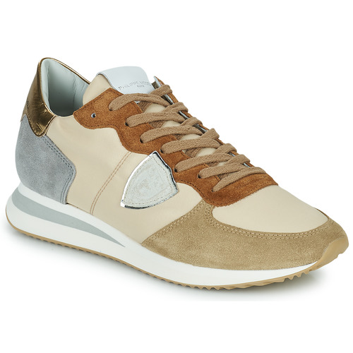 Shoes Women Low top trainers Philippe Model TROPEZ X LOW WOMAN Beige / Kaki