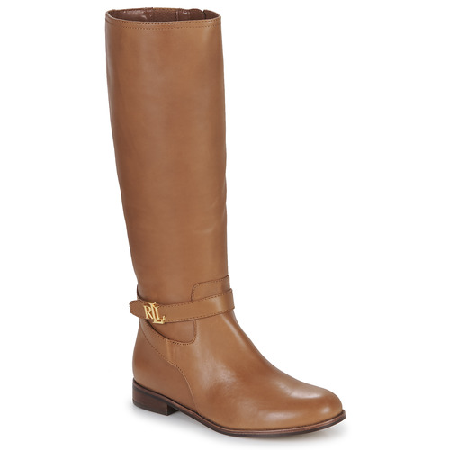 Shoes Women High boots Lauren Ralph Lauren BRITTANEY-BOOTS-TALL BOOT Cognac