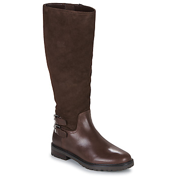 Shoes Women High boots Lauren Ralph Lauren EMELIE-BOOTS-TALL BOOT Chocolate