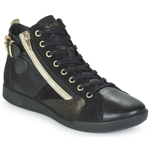 Shoes Women Hi top trainers Pataugas PALME MIX Black / Gold