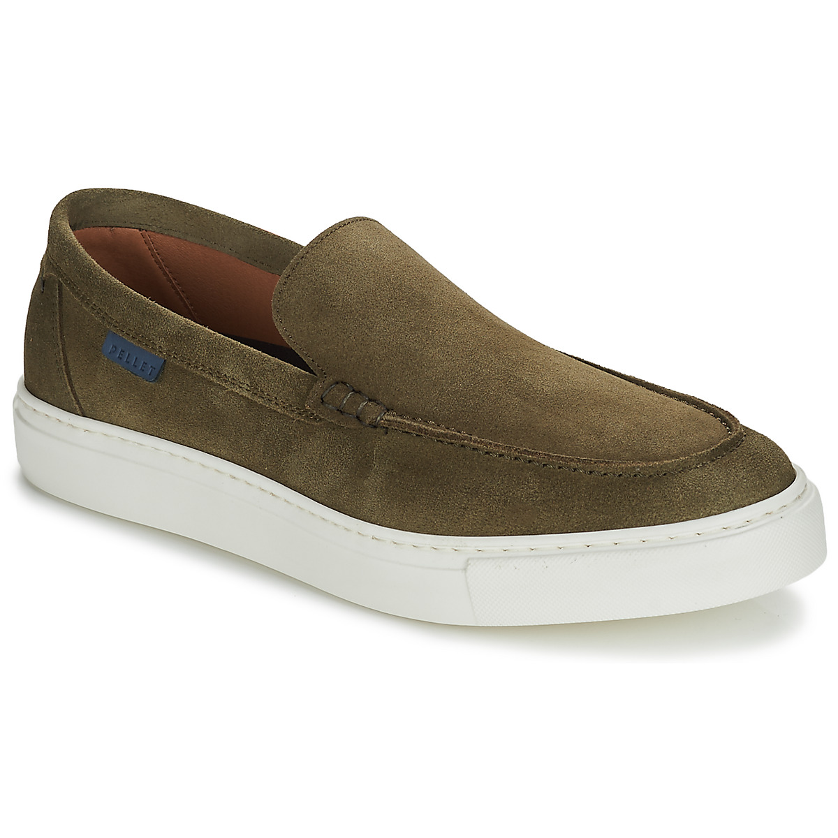 Shoes Men Slip-ons Pellet LUCIUS Velvet / Kaki