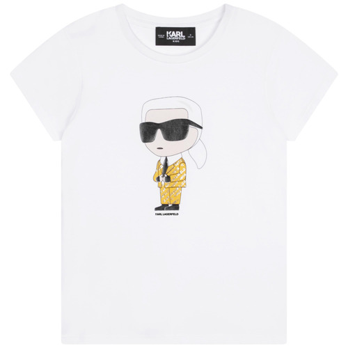 Clothing Girl Short-sleeved t-shirts Karl Lagerfeld Z15417-N05-B White