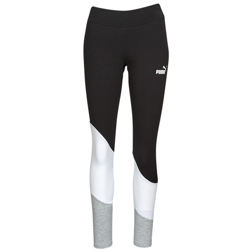 Clothing Women Leggings Puma POWER CAT LEGGING Black / Grey / White