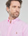 Clothing Men Long-sleeved shirts Polo Ralph Lauren CHEMISE COUPE DROITE EN OXFORD Pink / White