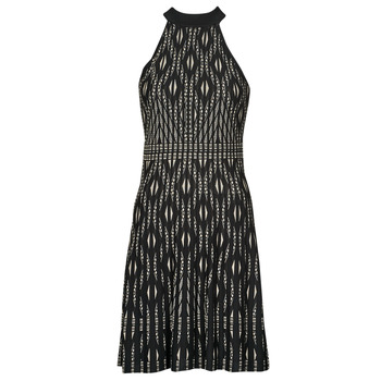 Clothing Women Short Dresses Desigual VEST_EL HAVRE Black / White