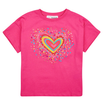 Clothing Girl Short-sleeved t-shirts Desigual TS_HEART Pink