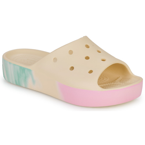 Shoes Women Sliders Crocs CLASSIC PLATFORM OMBRE SLIDE Beige