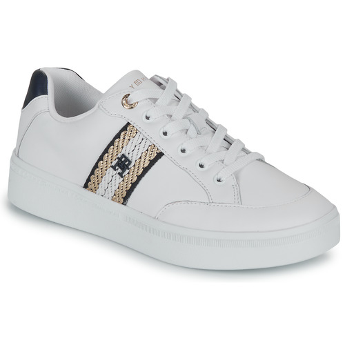 Shoes Women Low top trainers Tommy Hilfiger COURT SNEAKER WITH WEBBING White