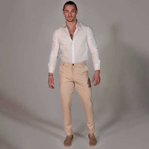 Clothing Men 5-pocket trousers THEAD. BRIAN PANT Beige