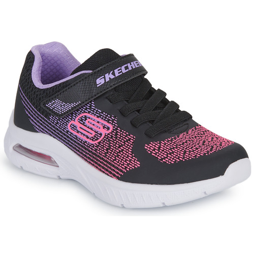 Shoes Girl Low top trainers Skechers MICROSPEC MAX PLUS  black / Pink